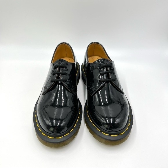 Dr Martens Womens Size 5 Black Patent‎ Lamper 1461 3-Eye Leather Oxfords Shoes - Picture 3 of 15